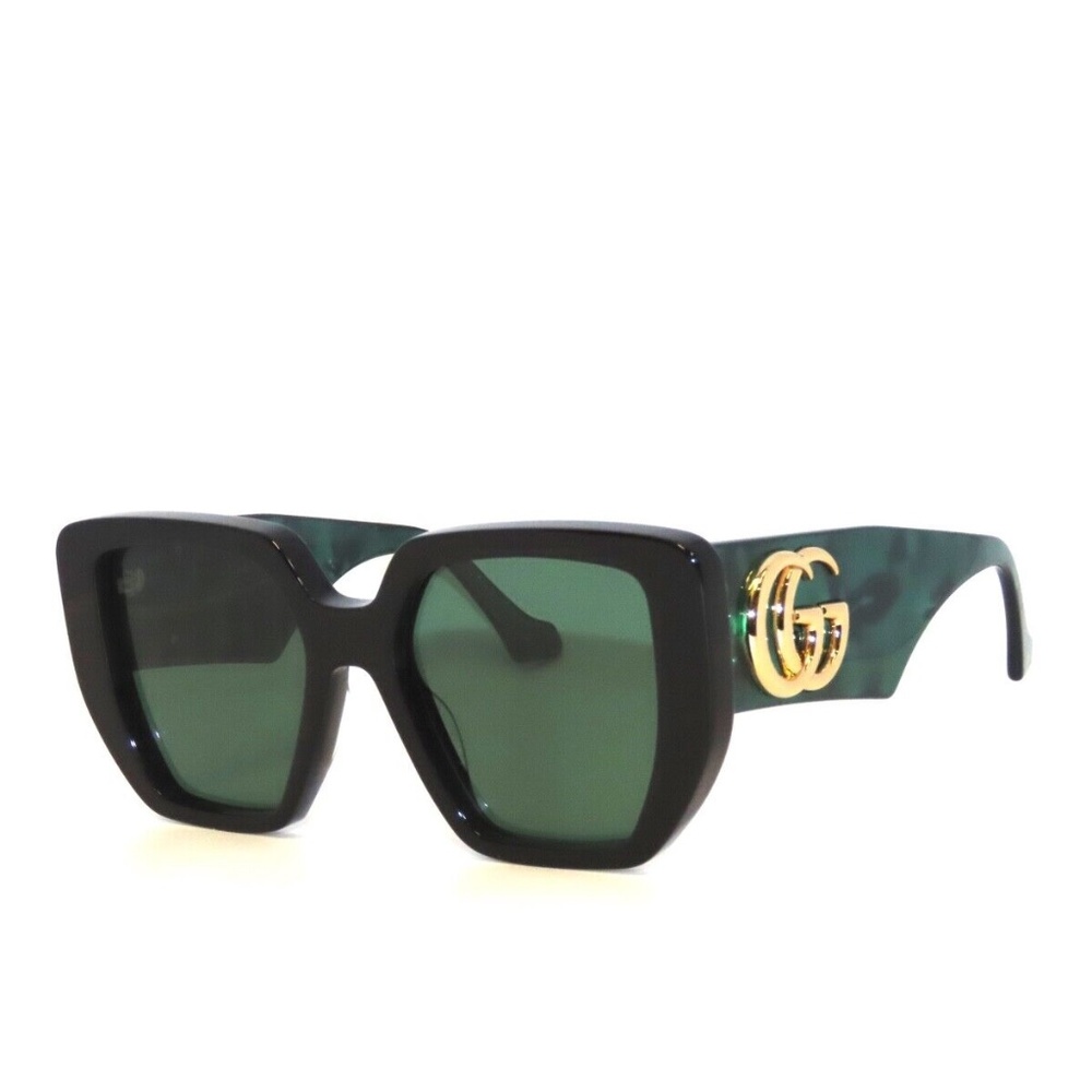 Gucci GG0956S 0956S 001 Black Green Sunglasses 0956
